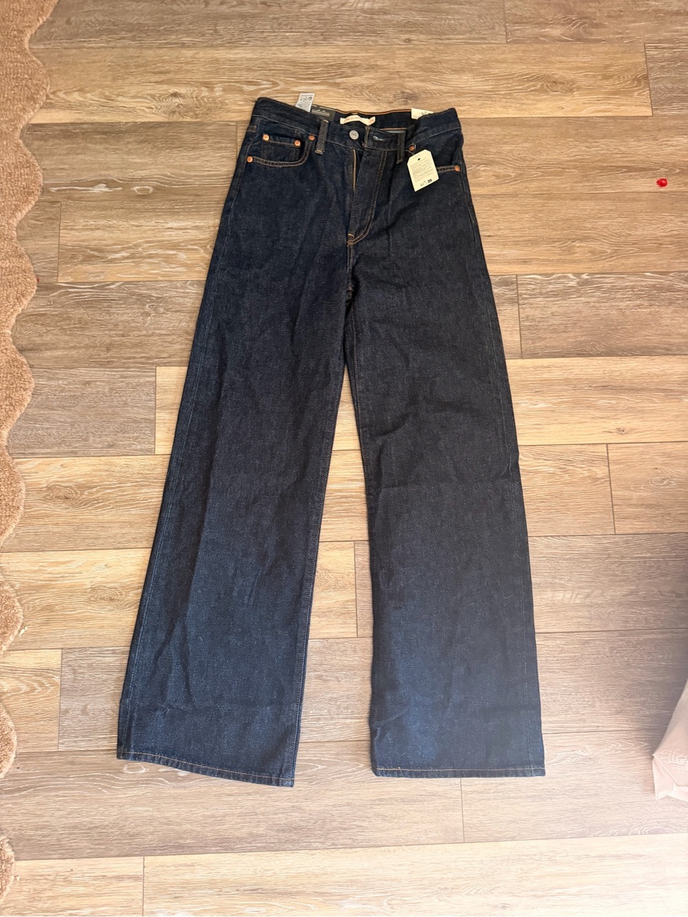 Levi's Dark Wash Ribcage Wide Leg High-Rise Jeans